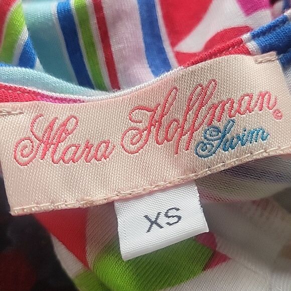 NEW Mara Hoffman Bodycon Maxi Dress Long Stripe Back Column Shakti Print White - Picture 9 of 10